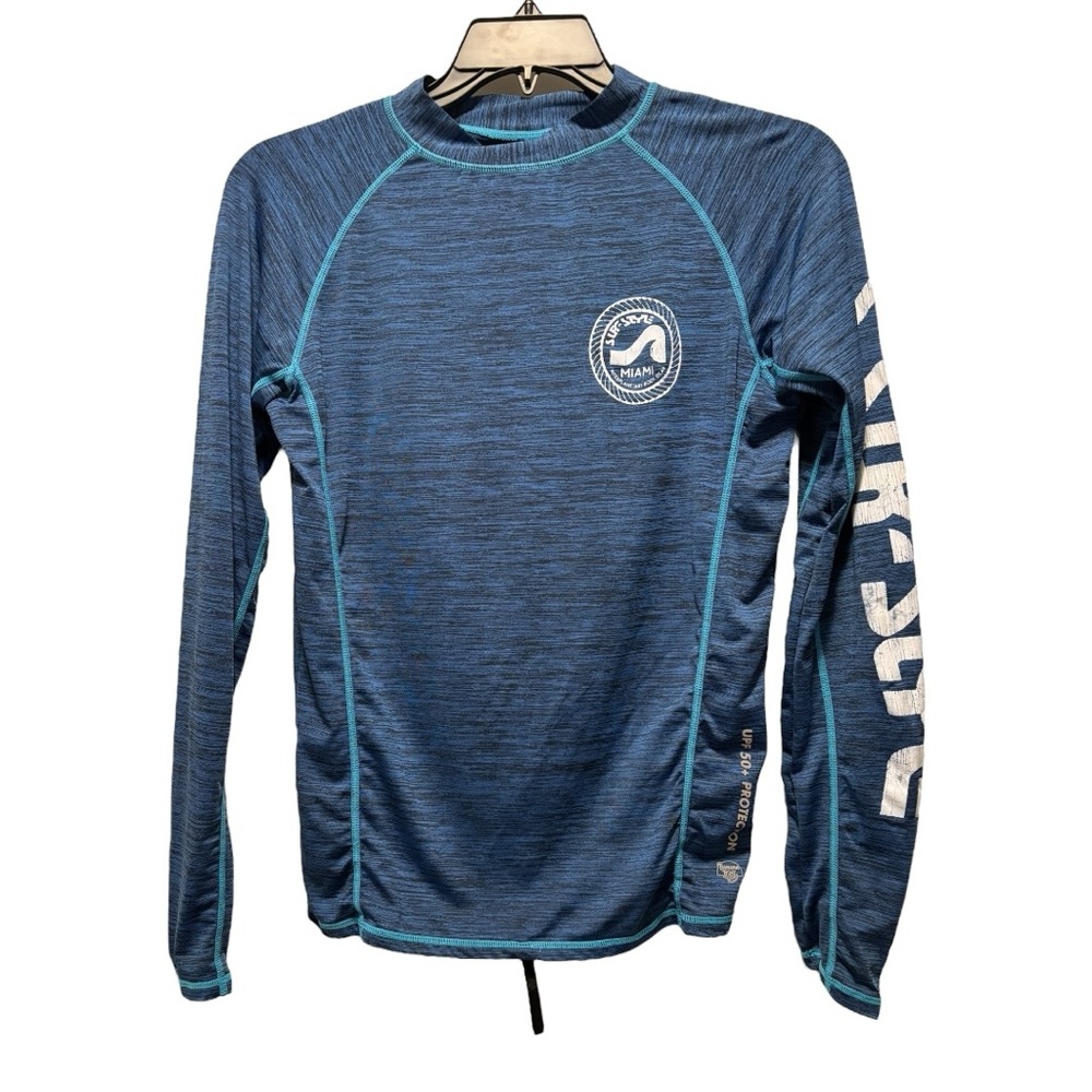 Surf Style x Banana Boat Men’s Long Sleeve Rash Guard Surf Shirt Blue Size Large